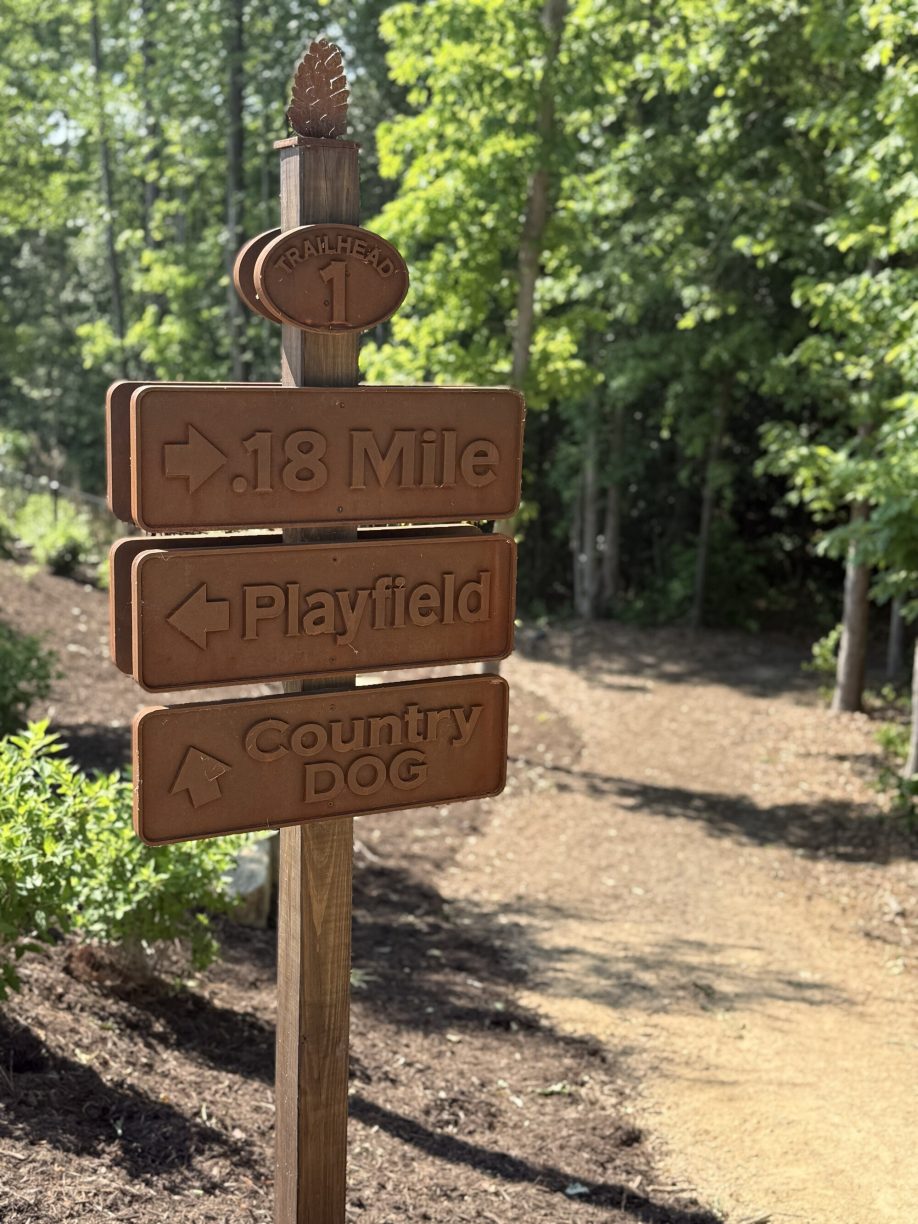 Community trails with signage